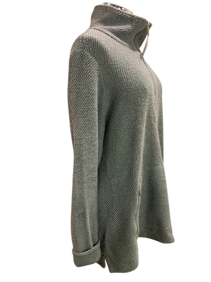 XL Soft Surroundings Womens Westport 1/4 Zip Pullover Sweater Gray