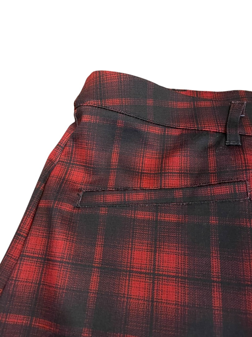 4X Maurices Stretch Plaid Skirt Pockets Red & Black New