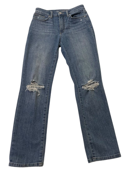 Size 24 Joe's Distressed Straight Leg Womens Jeans Blue Denim