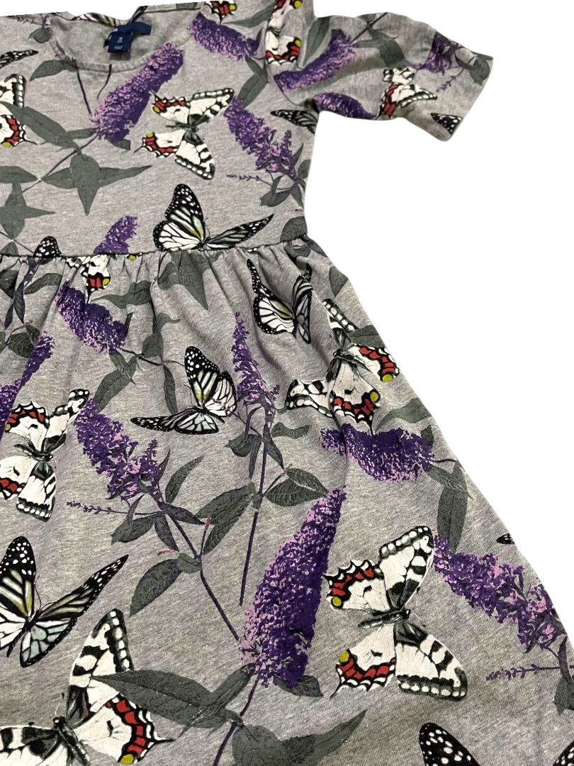 Medium (8) Gap Kids Short Sleeve Butterfly Cotton Dress Jersey Knit