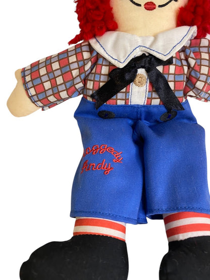 Vintage Small Raggedy Andy Rag Doll 12" Button Eyes Embroidered Face