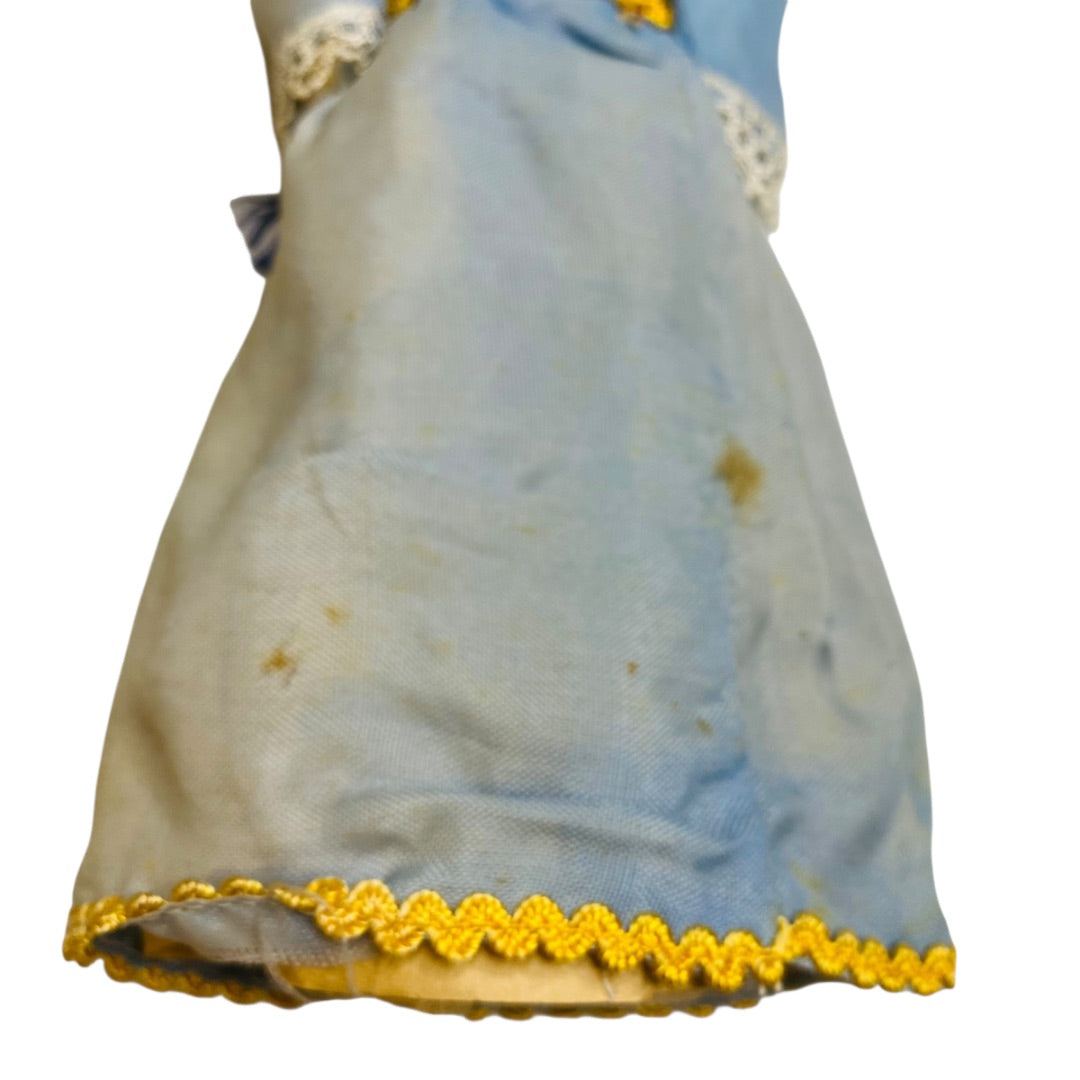 Vintage Folk Art Doll 1940s Woman Greek 9" Composite
