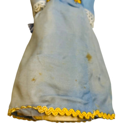Vintage Folk Art Doll 1940s Woman Greek 9" Composite