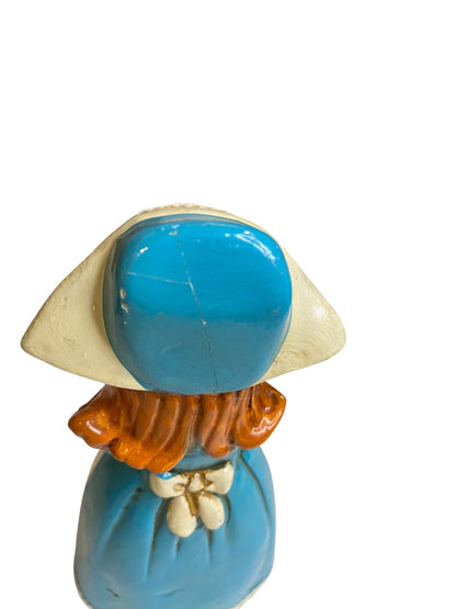 Vintage Napco Japan Papier Mache Pilgrim Girl Figurine M-8228 6"