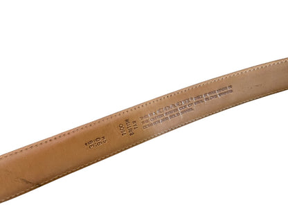 Size 36 Coach British Tan 7600 Brass Buckle Belt USA Made 1.25"