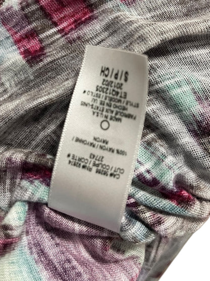 Small Ella Moss Cold Shoulder Flutter Sleeve Patterened Womens Top