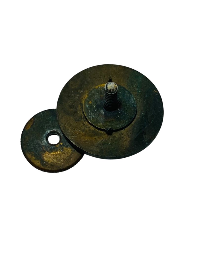 Vintage US Army ROTC Torch Pin Flaming Torch Round Lapel Pin 1" Screwback