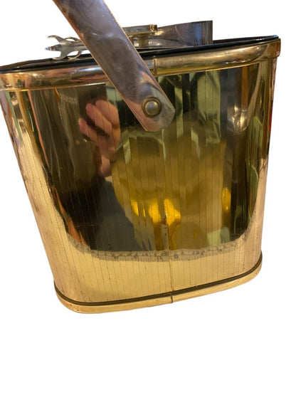Vintage Culver Acrylic Goldtone MCM Ice Bucket and Tongs