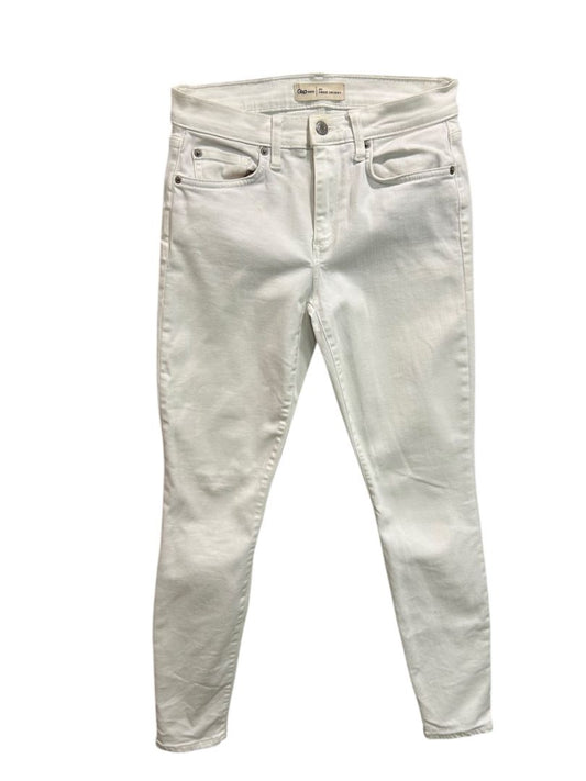 Size 26 Gap Womens White Denim Jeans True Skinny