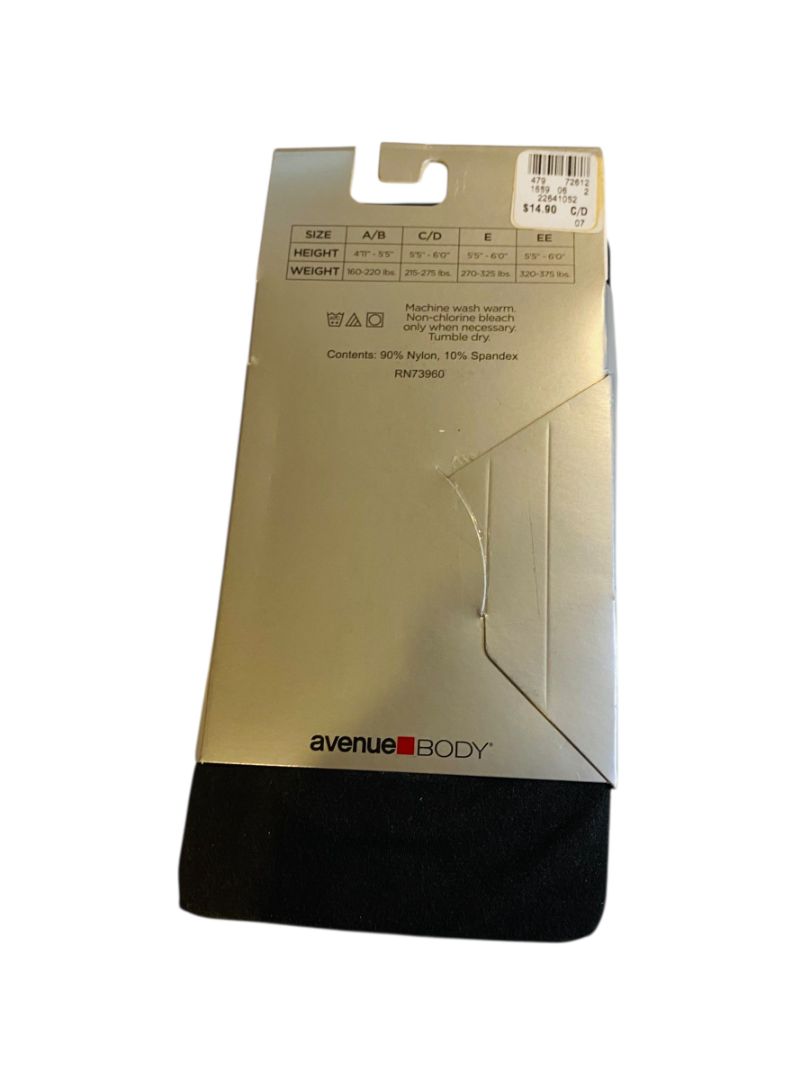 Avenue Body New Tights Plus Size C/D Dark Gray Charcoal