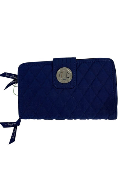Vera Bradley New Turnlock Wallet Lapis Blue 14531-475 8" x 4.5"