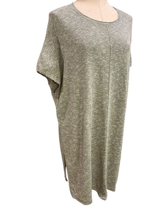 Size Large J.Jill Pure Jill Womens Gray Green Sweater Tunic Dress