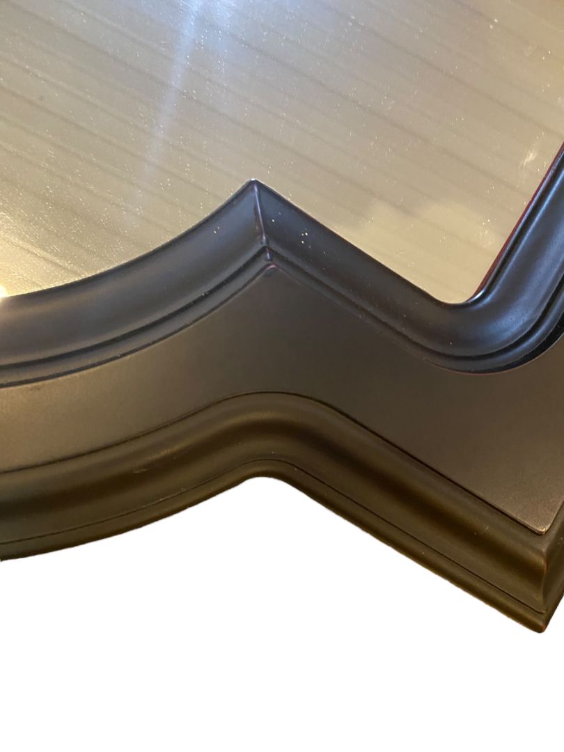 Wall Mirror Quatrefoil Moroccan Style Black Finish 30" x 30"