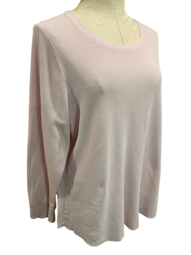Size 2X Old Navy Womens Light Pink Thermal Shirt Long Sleeve