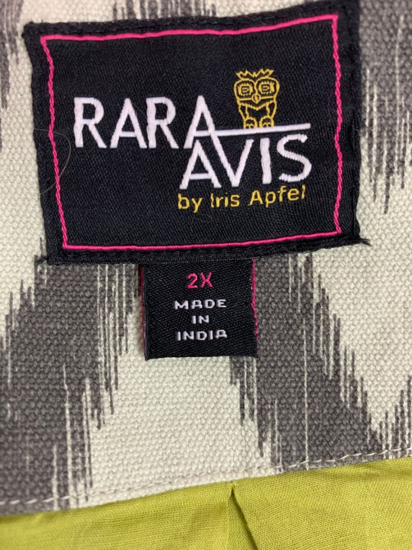 Size 2X Rara Avis by Iris Apfel Embroidered Jacket Womens Pockets