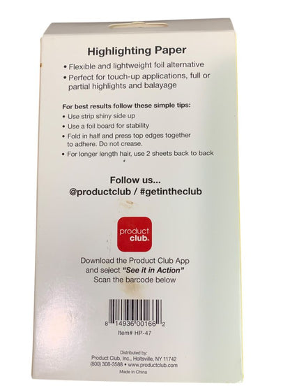 ProductClub Highlighting Papers Hair Salon 4x7 and 4 x 10 Open Packages