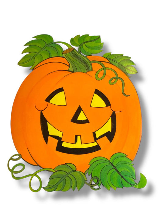 Vintage Cutout 14" Halloween Decor Pumpkin Jack o Lantern