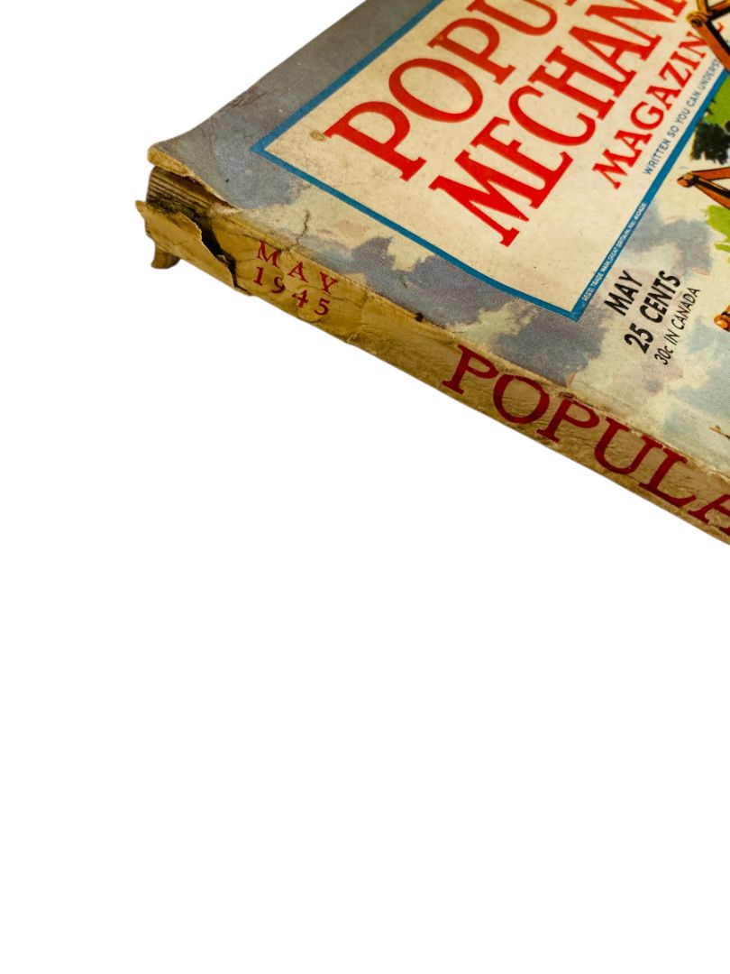 Popular Mechanics Magazine - May 1945 Skid Loader Aleutian WW2 Patrols