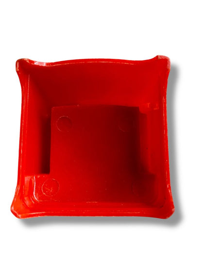 Vintage Dollhouse Miniature Plastic Red Chair Living Room Retro 2"h