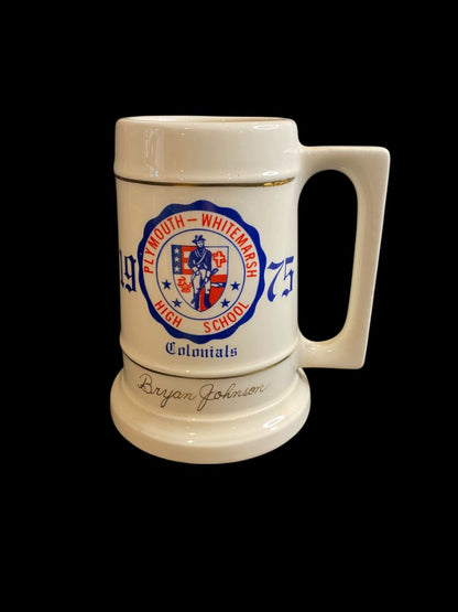 1975 Plymouth Whitemarsh High School Colonials Gift Mug Bryan Johnson