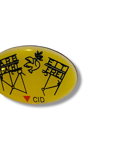 Vintage Resin Pin 1" Oval CID ARB Macht Eit Fret