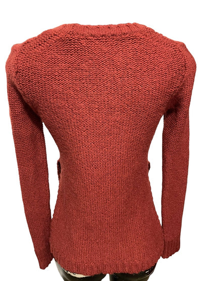 XS Madewell Firelight Cable Knit Pull Over Sweater Alpaca Wool Blend