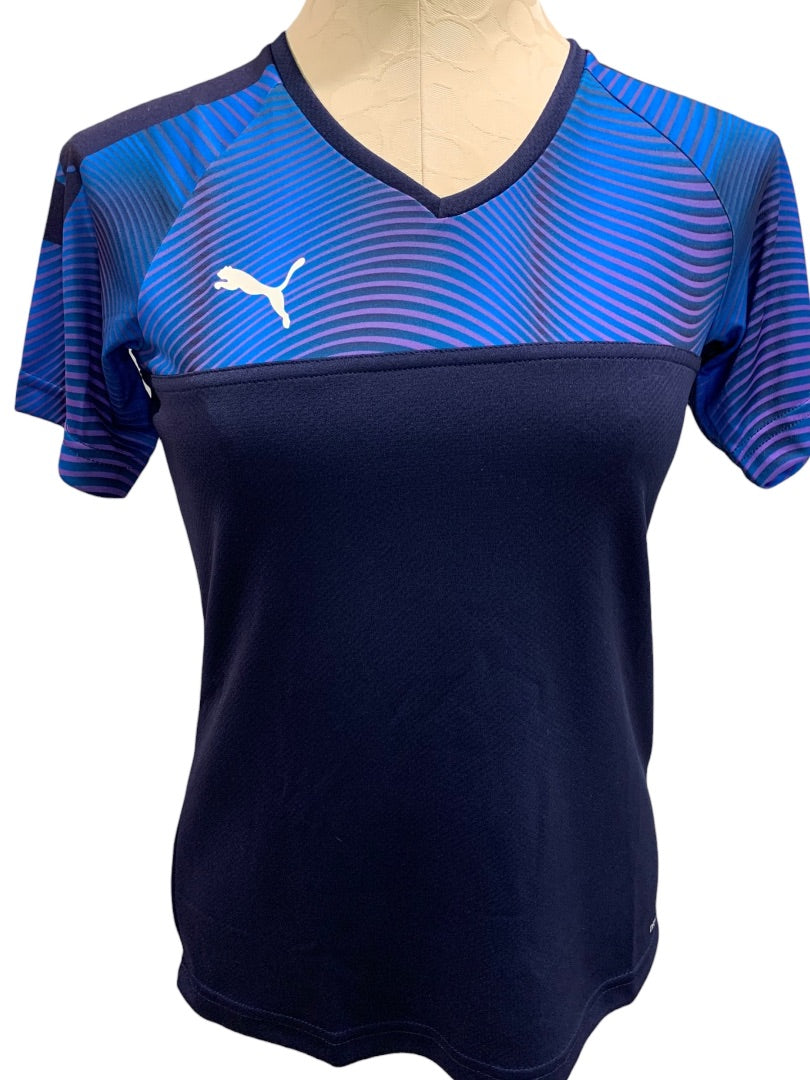 XS Puma Women's V-Neck Cup Jersey New Peacock Blue 704057