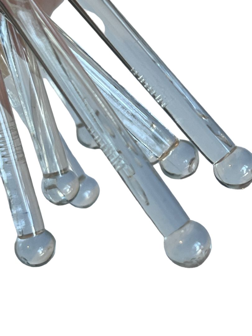 8 Plastic Gold Christmas Tree Acrylic Swizzle Sticks
