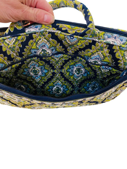 Vera Bradley Cambridge Laptop Sleeve Tote Bag Monogrammed Personalized "ELG" 11"h x 14"w x 1"d