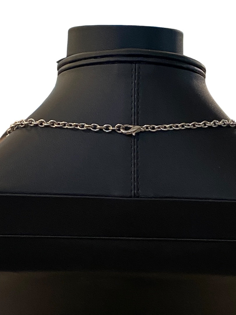 2012 Hello Kitty Sanrio Pendant Necklace Silvertone "Best Friends" 17.5"