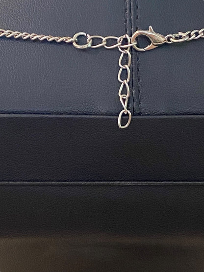 Silvertone 22" Necklace Coral Acrylic Beaded Attached Pendant Necklace