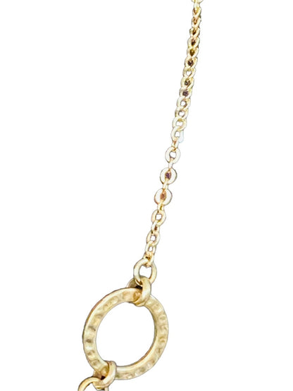 Goldtone Necklace Circles 18.5" Lobster Clasp