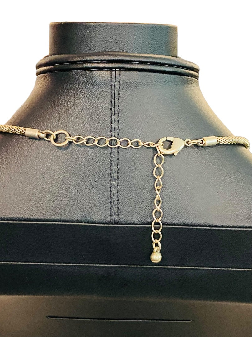 Goldtone Triangle Necklace 17"-20" Lays Flat Lobster Clasp