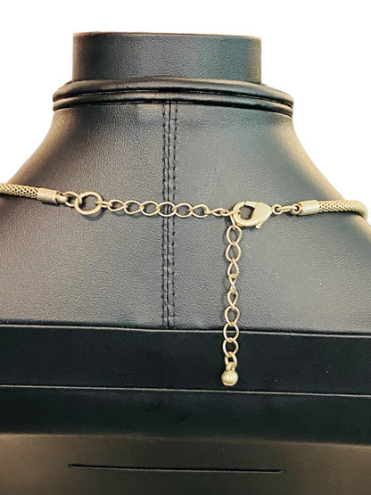 Goldtone Triangle Necklace 17"-20" Lays Flat Lobster Clasp