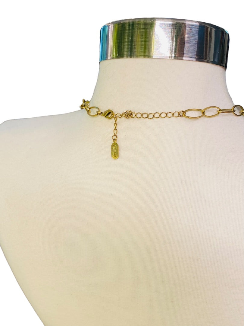 Goldtone Signed Alfani Link Necklace Lightweight Lobster Clasp 44"L