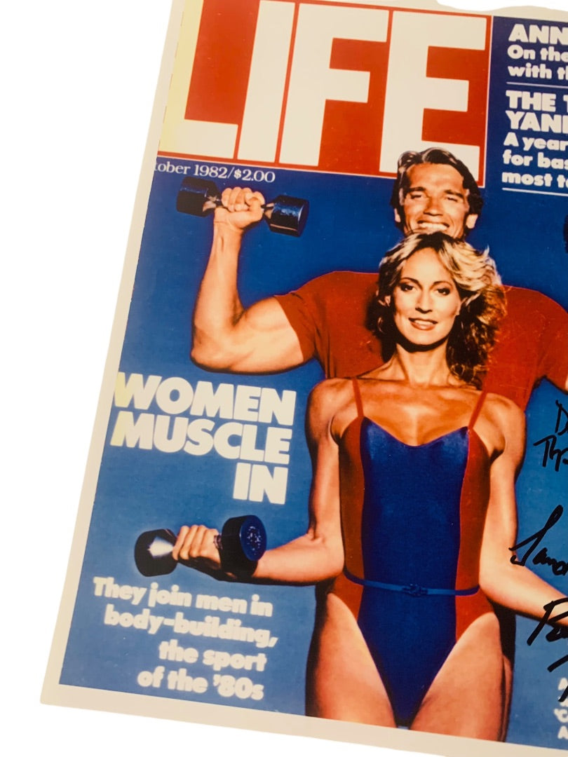 Signed Sandahl Bergman Glossy Photo of Life 1982 Women Muscle 8x10 Personalized Autograph