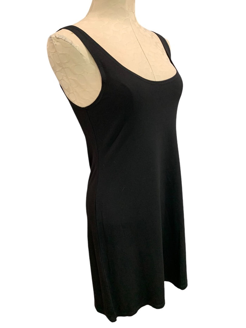 Size 10-12 Alembika Womens Black Tunic Tank Top Scoop Neck