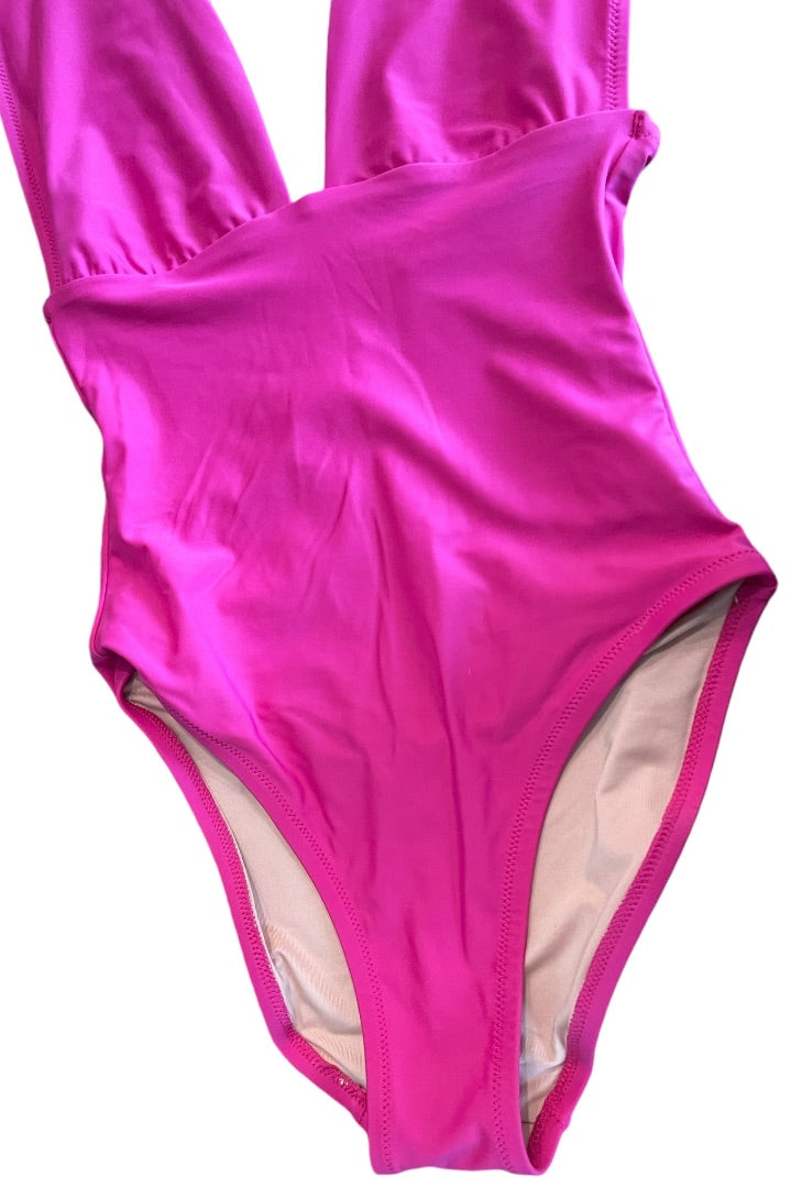 Size 0 J.Crew Re-Imagined Womens New One Piece Hot Pink Bathing Suit