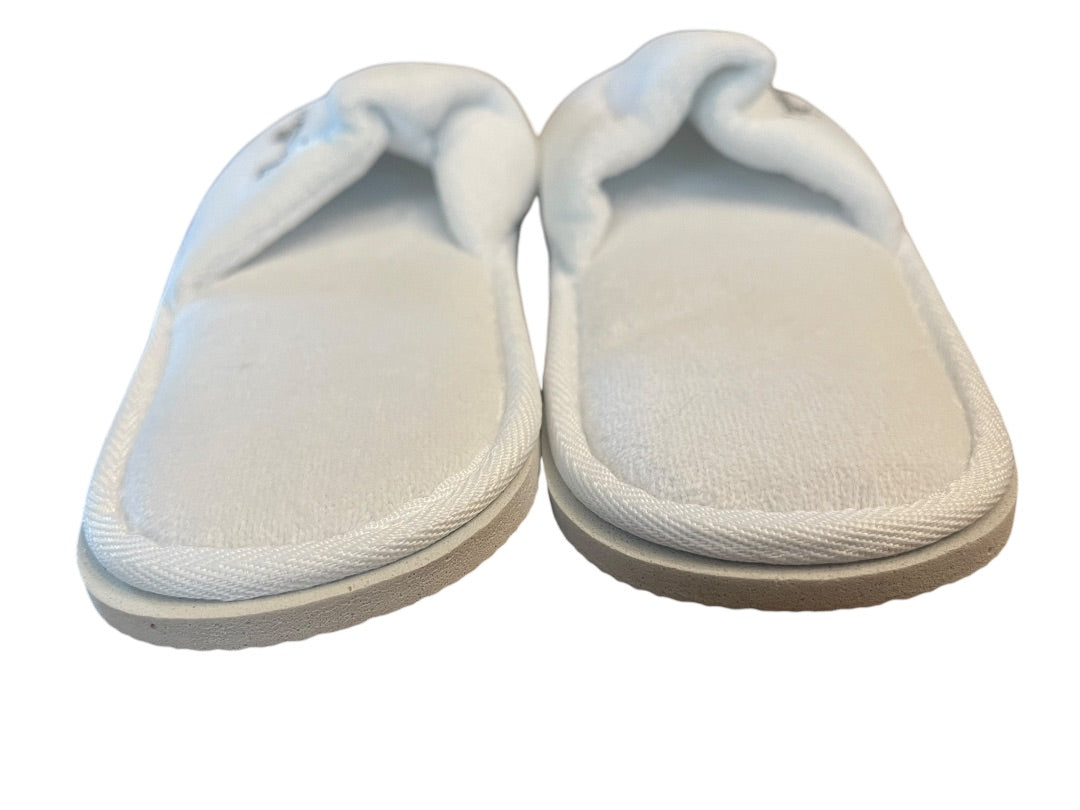 Small JW Marriott Venice Spa White Cushioned Bath Slippers One Pair NEW