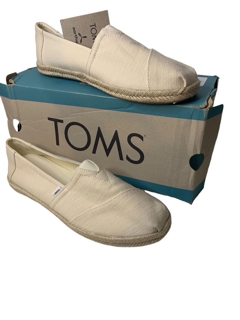 Size 10 TOMS Womens New Shoes Alpargata Rope Natural Recycled Slubby Cotton Woven