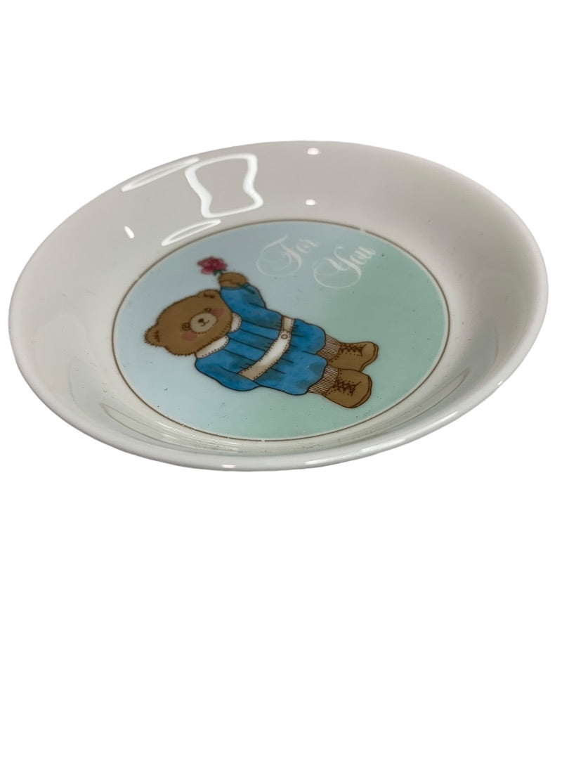 Mikasa Bone China For You Trinket Dish Sandy Lehman Teddy Bear