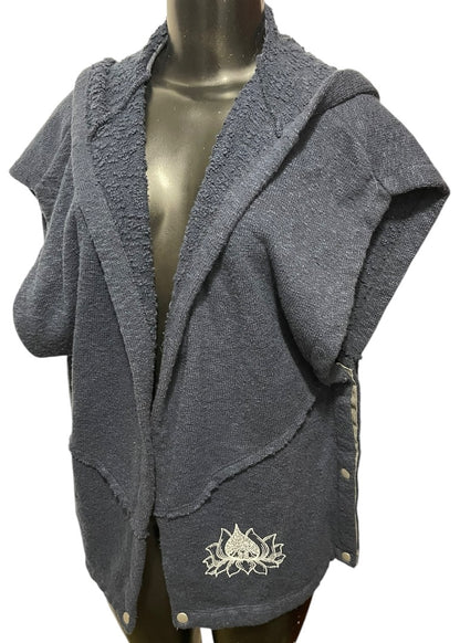 XS Small Move Alternative Womens Hooded Oversize Cardigan Sweatshirt