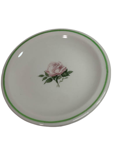 Scammells Trenton China 5.5 Inch Dessert Plate Restaurant Pink Rose