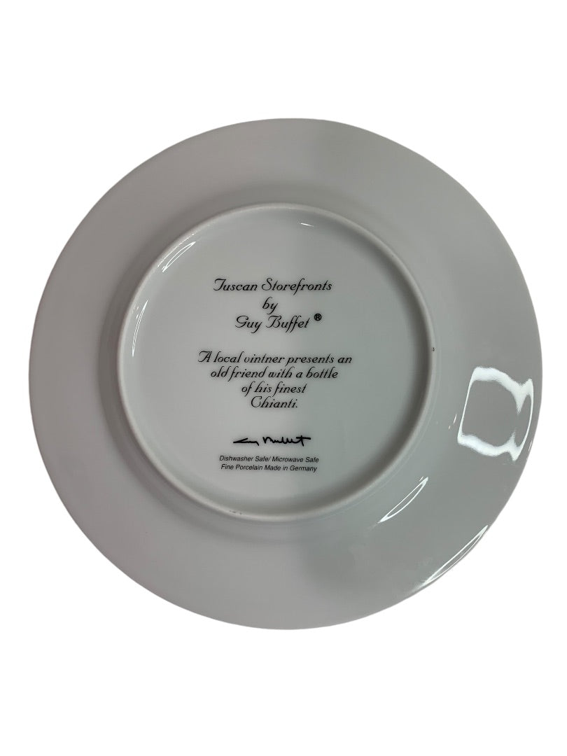 Guy Buffet Tuscan Storefronts Salad Plate Vinter Chianti 8 Inch