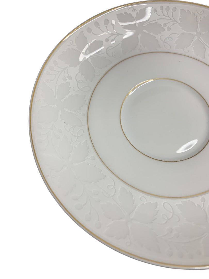 Rosenthal Germany White Velvet Saucer Gold Trim 6 Inch