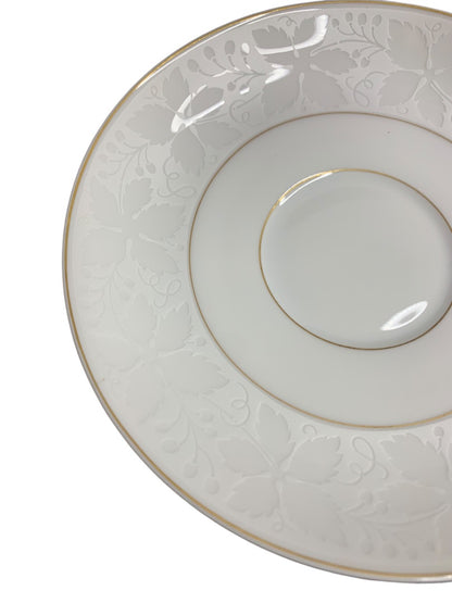 Rosenthal Germany White Velvet Saucer Gold Trim 6 Inch