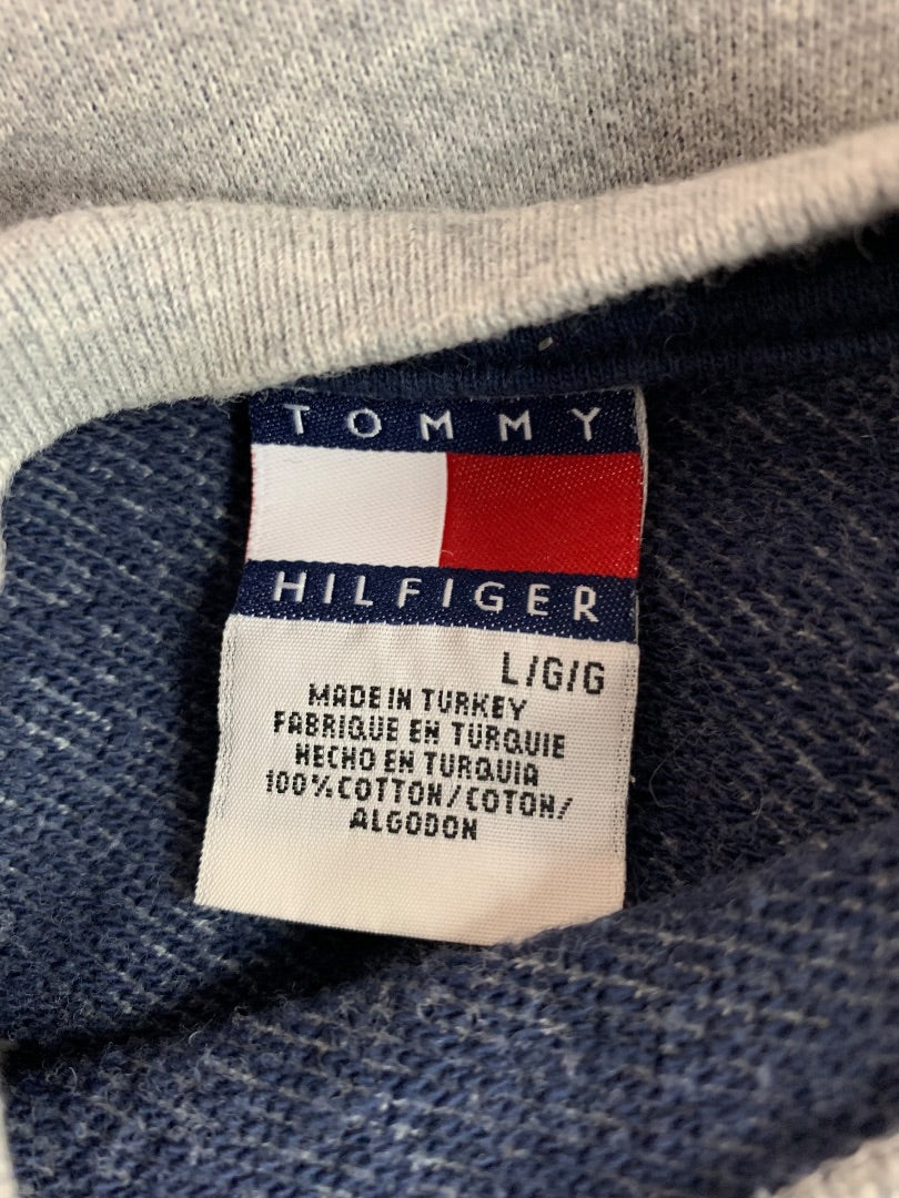 Large Tommy Hilfiger Boys Youth Gray Long Sleeve Shirt Tommy Rocks