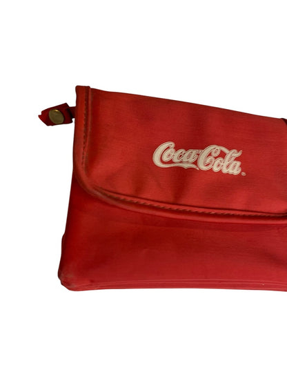 Vintage Coca-Cola Red Nylon Wallet Change Pouch 5.25 x 4"