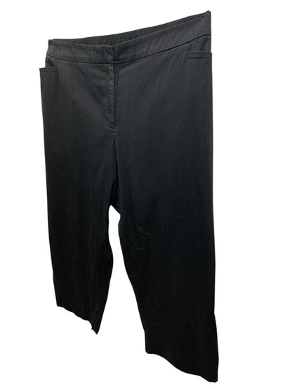 Size 22 Avenue Womens Black Crop Capri Dress Pants