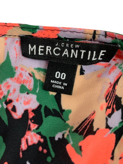 Size 00 J.Crew Mercantile A-Line Dress Bright Floral J4518